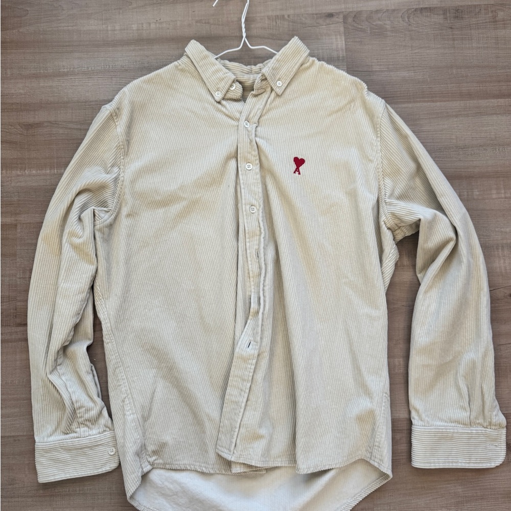 Ami Corduroy Button-Down Shirt
